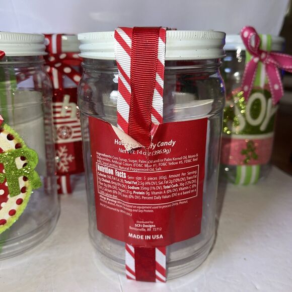 Christmas Decorated Jars Empty Ready To Fill (7) Included Quart Size See Photos - Picture 9 of 16